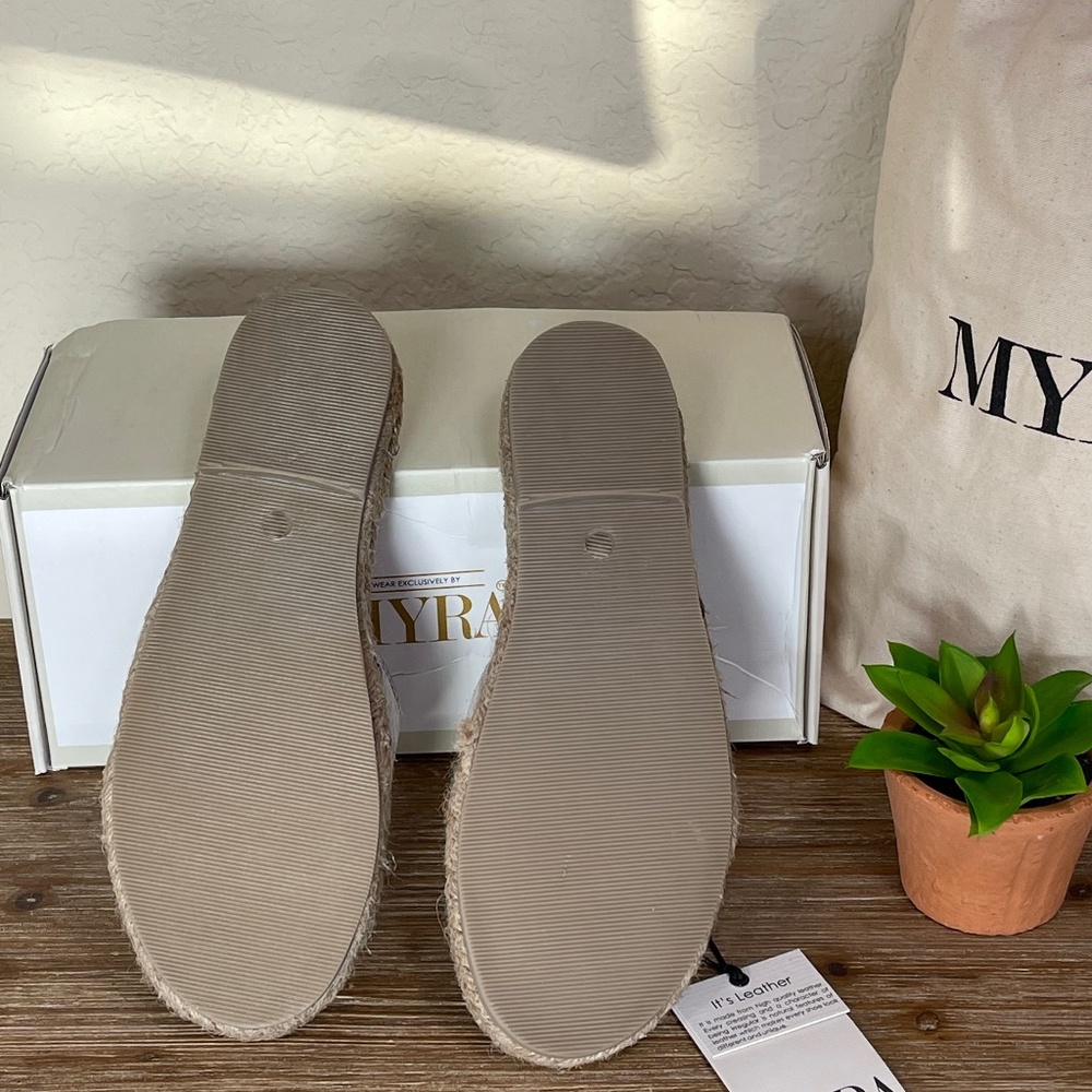 NEW Myra Spruce it Up Leather Cowhide Flat Sandals - Picture 7 of 7
